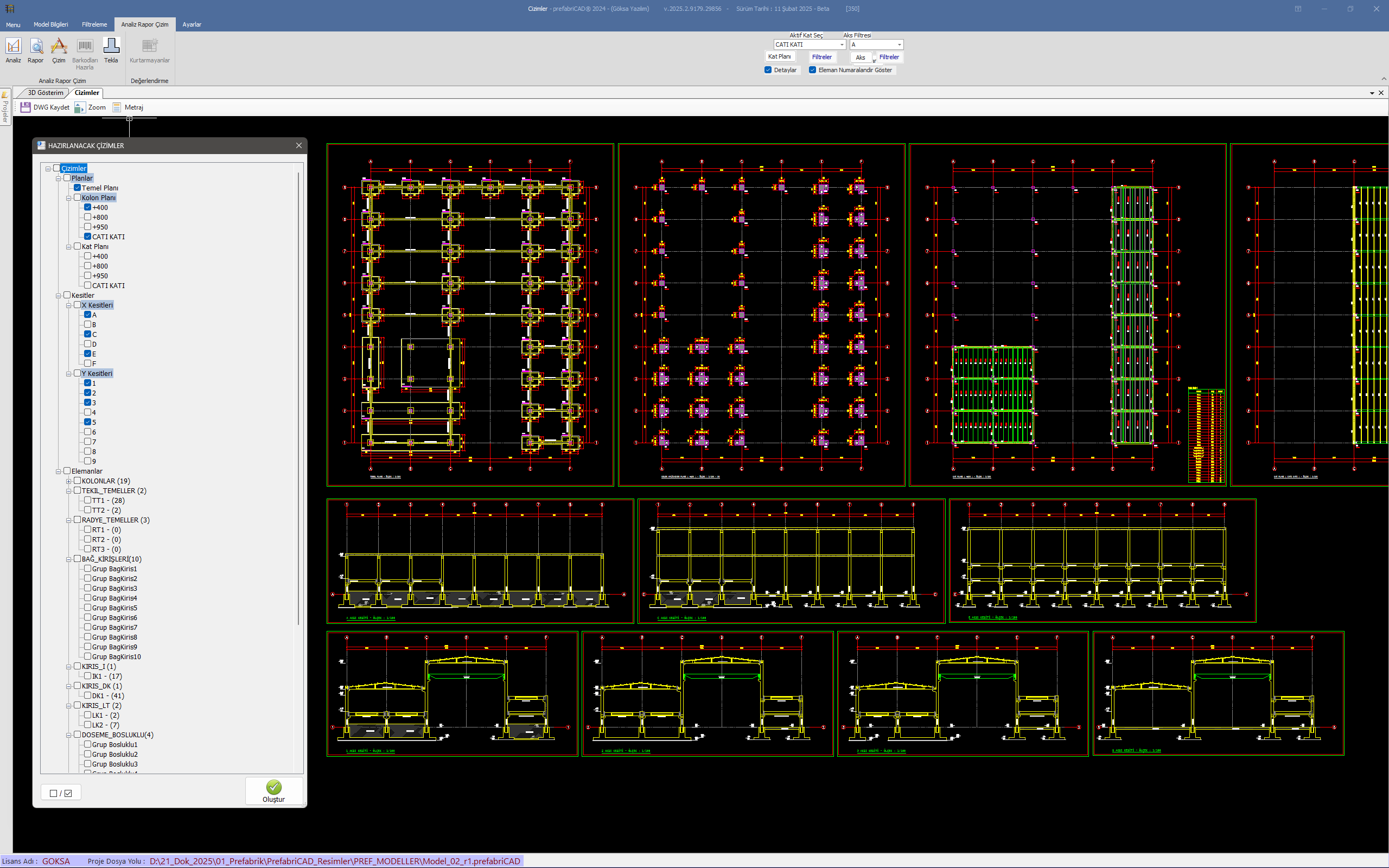 prefabriCAD_Plan ve Kesitler_secimli