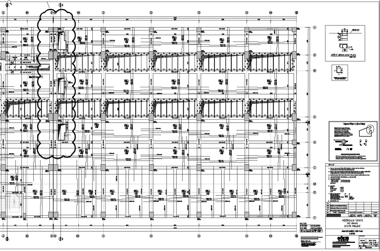 Şekil 1 - Betonarme Kalıp Planı